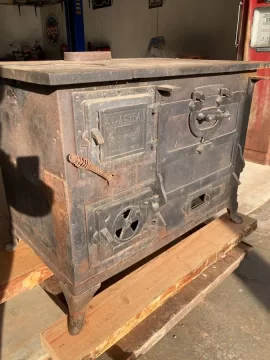 [Hearth.com] Antique Wood Cook Stove with Oven: Alaska 1-21 Washington Wks. Everett Wash.