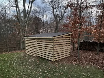 [Hearth.com] 10 Cord Wood Shed Finished!