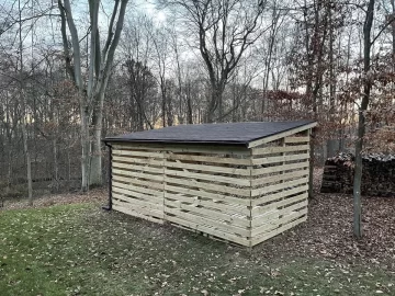 [Hearth.com] 10 Cord Wood Shed Finished!