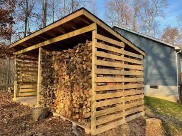 [Hearth.com] 10 Cord Wood Shed Finished!