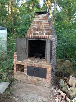 Design ideas for multi use charcoal/woodburning firepit/bbq/smoker area