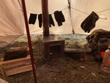 [Hearth.com] Camping tent wood stoves...