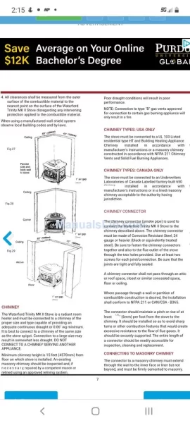 [Hearth.com] Waterford trinity mk ii heat shield