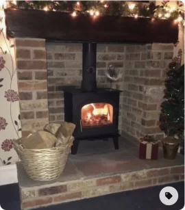 [Hearth.com] Wood stove ceiling clearance with stove tucked halfway in alcove