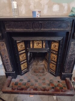 Victorian Fireplace adding a stove