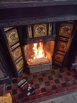 Victorian Fireplace adding a stove