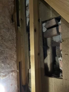 [Hearth.com] One brick width behind my attic wall and the flue .. a disaster?