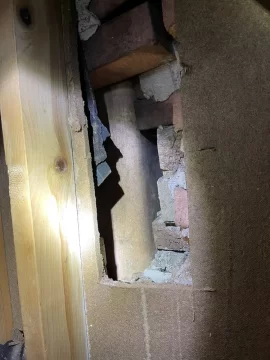 [Hearth.com] One brick width behind my attic wall and the flue .. a disaster?