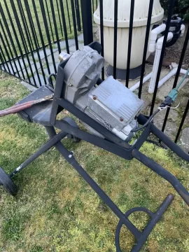 [Hearth.com] Making motorized hose reel out of cement mixer and wooden cable spool.