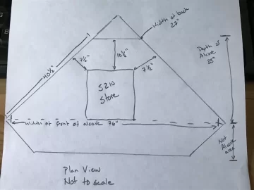 [Hearth.com] Triangular alcove clearances?