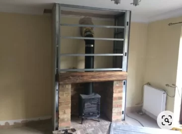 [Hearth.com] False chimney breast over Lopi Liberty