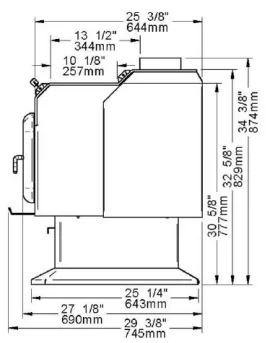 [Hearth.com] HT2000 Dimensions