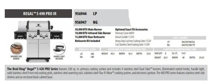 [Hearth.com] LP gas BBQ grill - with Rotisserie & IR sizzle zone?