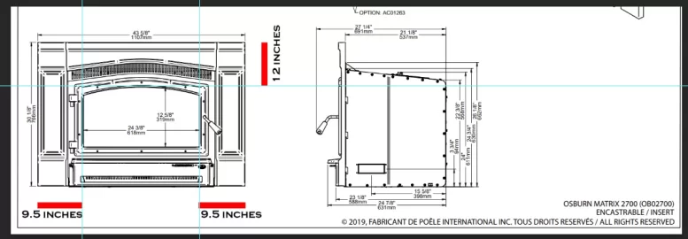 [Hearth.com] Wood insert for an unusual fireplace