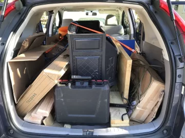 [Hearth.com] Jotul F400 How to transport home in SUV, with your Dog, for a 5 Hour Trip.