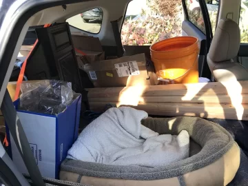 [Hearth.com] Jotul F400 How to transport home in SUV, with your Dog, for a 5 Hour Trip.