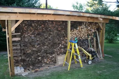 [Hearth.com] Timber Frame Woodshed