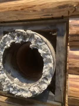 [Hearth.com] Masonry thimble through log wall setup help