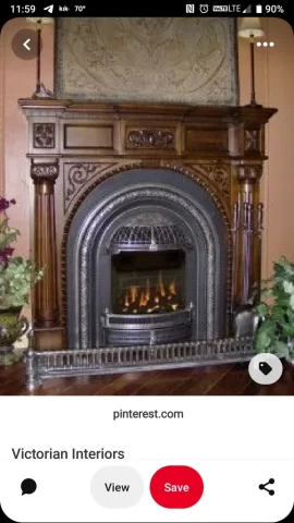 [Hearth.com] Vintage Cast Iron Surround & Summer Cover