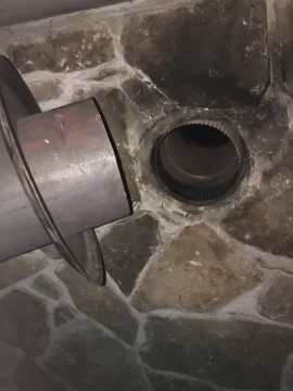 [Hearth.com] Connecting wood stove pipe to tee of flex liner