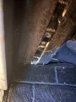 Repairing cracks in the fireplace