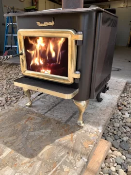 [Hearth.com] My Brass Flame Wood Stove