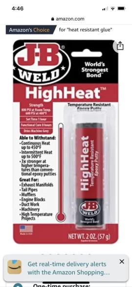 [Hearth.com] JB Weld 37901 ExtremeHeat High Temperature Resistant Metallic Paste