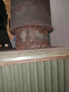 [Hearth.com] Gap between wood stove/single wall chimney