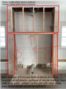 [Hearth.com] Alcove Design for Wood Stove in ICF House - Feedback?