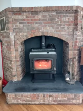 [Hearth.com] Install of Freestanding Stove in Brick Alcove