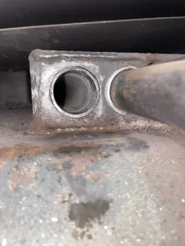 [Hearth.com] Weld broke on the Aladdin & heat exchanger tube fell in with smoke came pouring out! Now what?