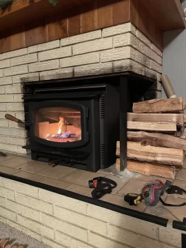 [Hearth.com] First inserts going into a two sided (90 degree faces) fireplace - feedback and surround suggestions?