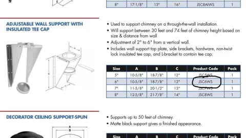 [Hearth.com] Selkirk Wall Support