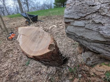 [Hearth.com] How would you get this braced blow-down on the ground?