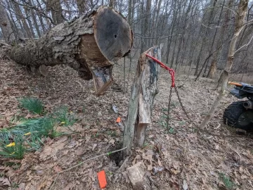 [Hearth.com] How would you get this braced blow-down on the ground?