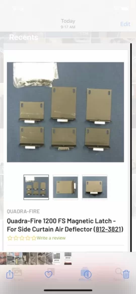 [Hearth.com] QuadraFire CB1200 Classic Bay Side Doors Mag Latch Upgrade