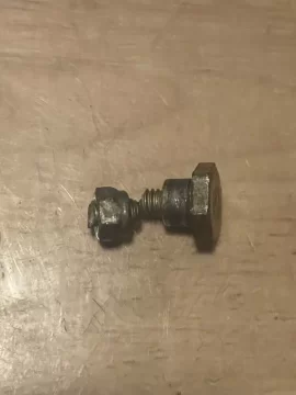 [Hearth.com] Sears 2001 Craftsman 22” Rotary Push mower large back wheel adjuster shoulder bolt snapped!