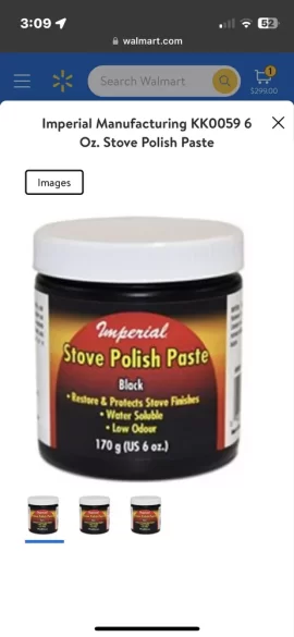 [Hearth.com] Polish and spay paint for wood stove.