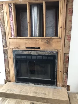 [Hearth.com] Removing FMI 42GC zero clearance and alcove build for Hearthstone Mansfield 8012