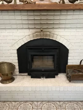 [Hearth.com] Good: NEW INSERT! Bad: Possible fireplace paint problem?