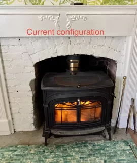 [Hearth.com] Flue cleaning. From stove up. Vermont Castings Encore