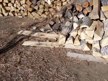 [Hearth.com] Sloped Yard wood storage