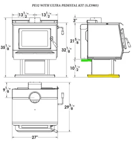 [Hearth.com] Princess Ultra Pedestal Dimension Question