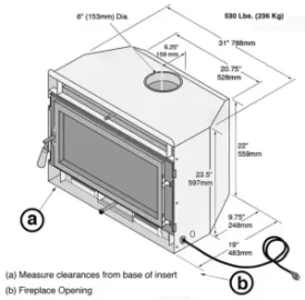 [Hearth.com] 30 Gauge Galvanized Steel Metal for Block Off Plate on an FPX Large Flush Hybrid-Fyre