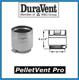 [Hearth.com] Duravent Pellet pro Quick Release Adapter 3PVP-ADS