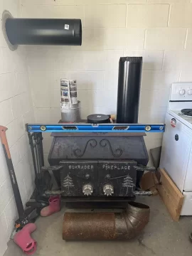 [Hearth.com] New install of vintage Schrader stove