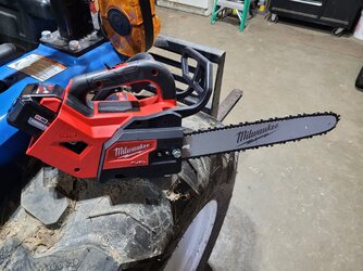 Bought my first battery operated chainsaw