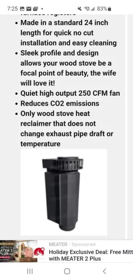 [Hearth.com] Heat-Maxx wood stove heat reclaimer