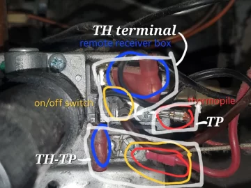 [Hearth.com] Main burner won't light anymore. Before was intermittent and fixed by shaking surround.  Thermopile: low volts when switch on, good volts off.