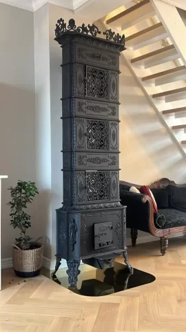 [Hearth.com] Nice old Norwegian stove if you have high ceilings